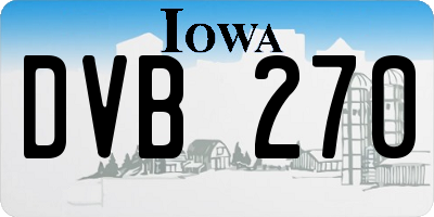IA license plate DVB270