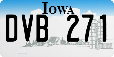 IA license plate DVB271