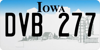 IA license plate DVB277