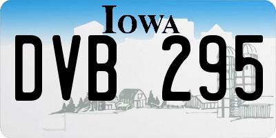 IA license plate DVB295