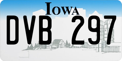 IA license plate DVB297