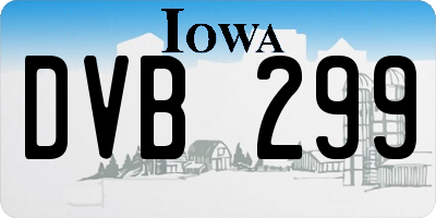 IA license plate DVB299