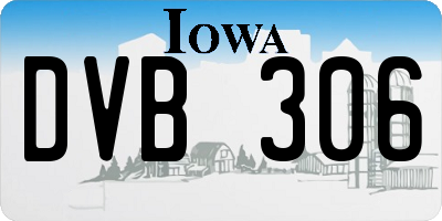 IA license plate DVB306