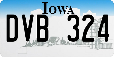 IA license plate DVB324