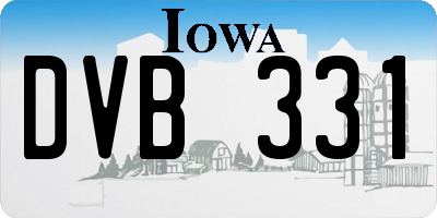 IA license plate DVB331