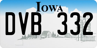 IA license plate DVB332