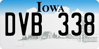 IA license plate DVB338