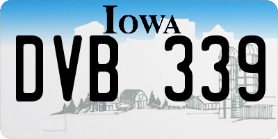 IA license plate DVB339