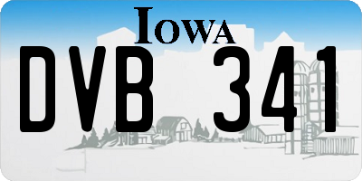 IA license plate DVB341