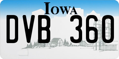 IA license plate DVB360