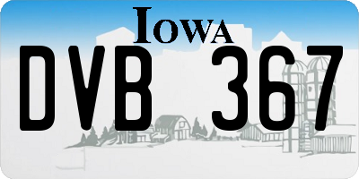 IA license plate DVB367