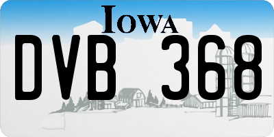 IA license plate DVB368
