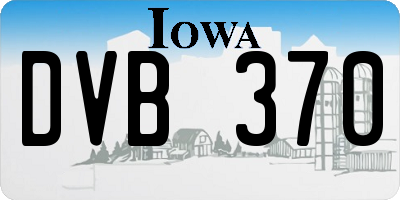 IA license plate DVB370