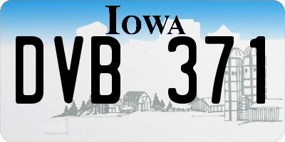 IA license plate DVB371