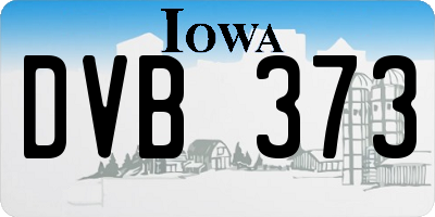 IA license plate DVB373
