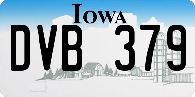 IA license plate DVB379