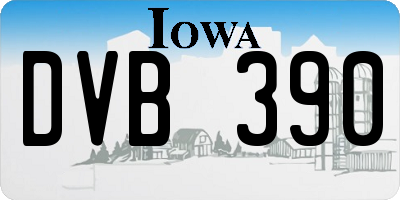IA license plate DVB390