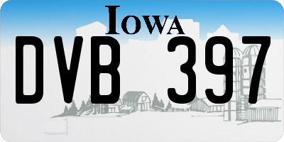 IA license plate DVB397