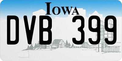 IA license plate DVB399