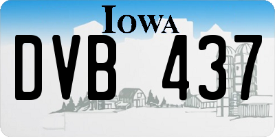IA license plate DVB437