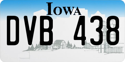 IA license plate DVB438