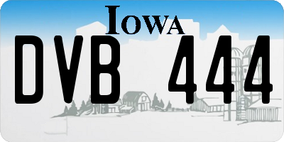 IA license plate DVB444