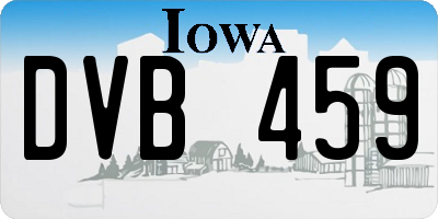 IA license plate DVB459