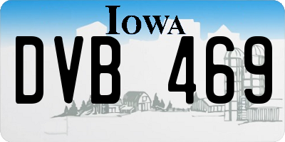 IA license plate DVB469