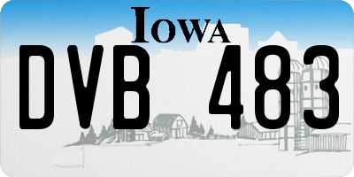 IA license plate DVB483