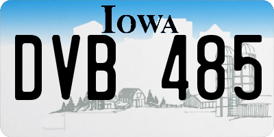 IA license plate DVB485