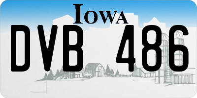 IA license plate DVB486
