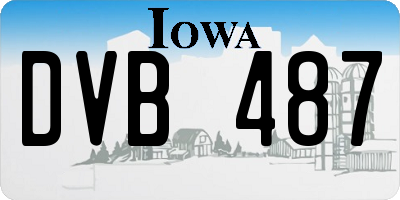 IA license plate DVB487