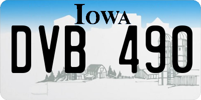 IA license plate DVB490