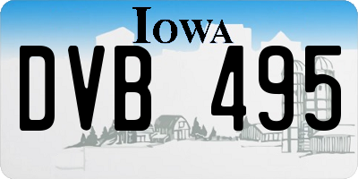 IA license plate DVB495