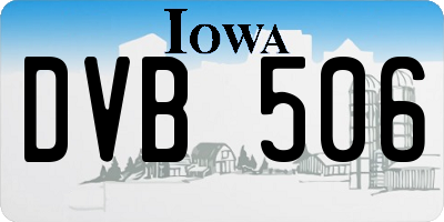 IA license plate DVB506