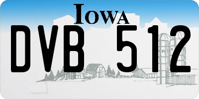 IA license plate DVB512