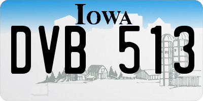 IA license plate DVB513