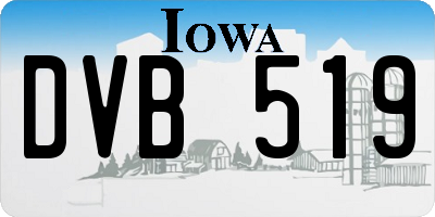 IA license plate DVB519