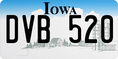IA license plate DVB520