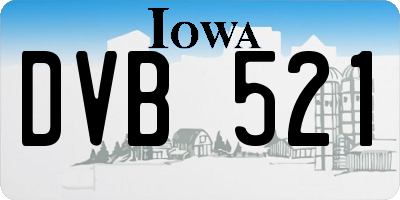 IA license plate DVB521