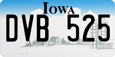 IA license plate DVB525