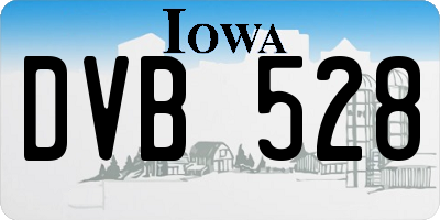 IA license plate DVB528