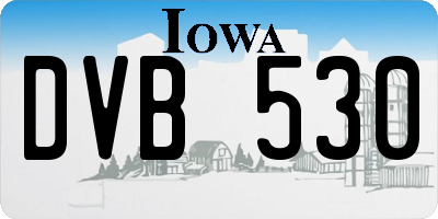 IA license plate DVB530