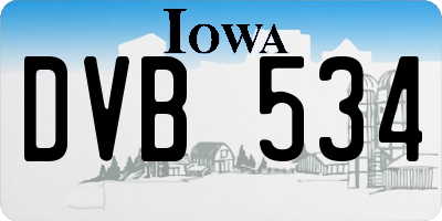 IA license plate DVB534