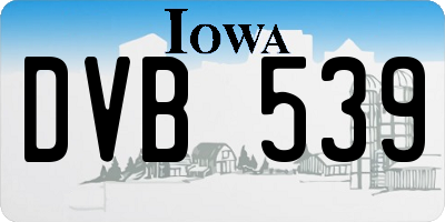 IA license plate DVB539