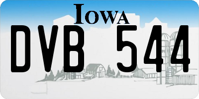 IA license plate DVB544