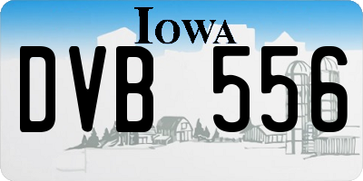 IA license plate DVB556