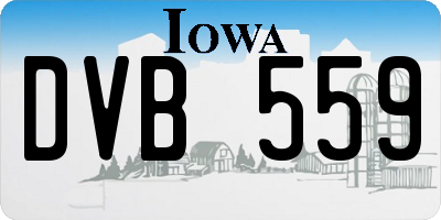 IA license plate DVB559