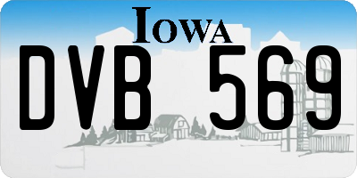IA license plate DVB569