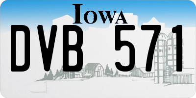 IA license plate DVB571